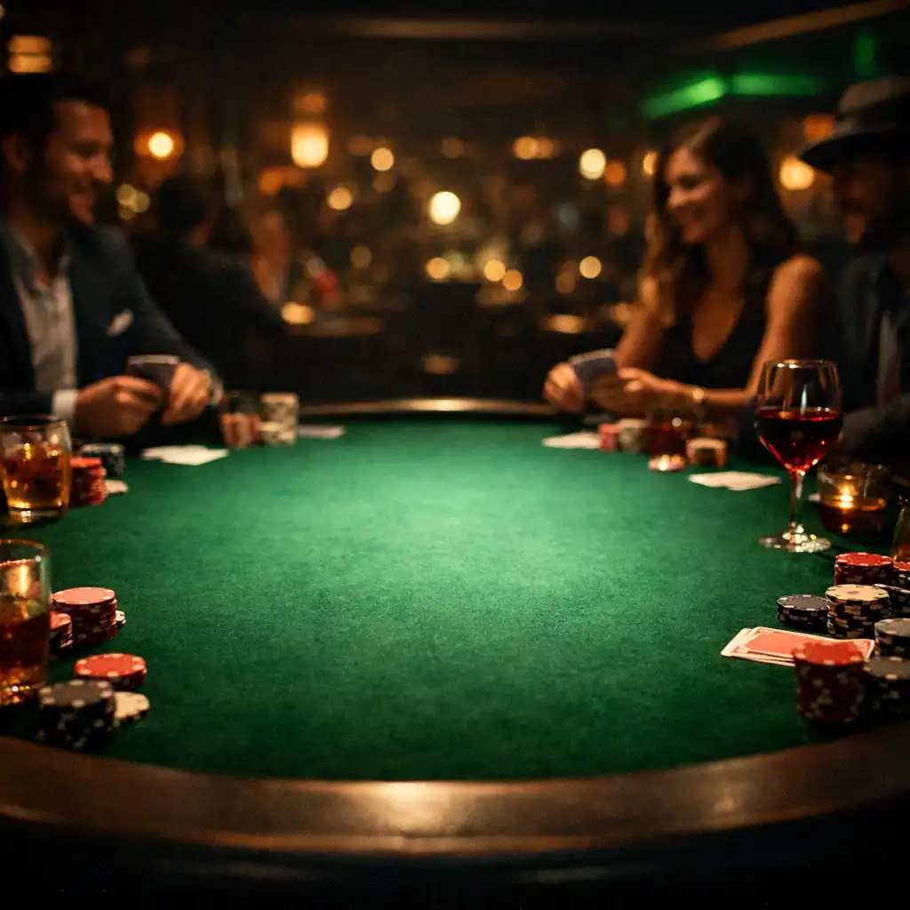Poker asztal hangulat